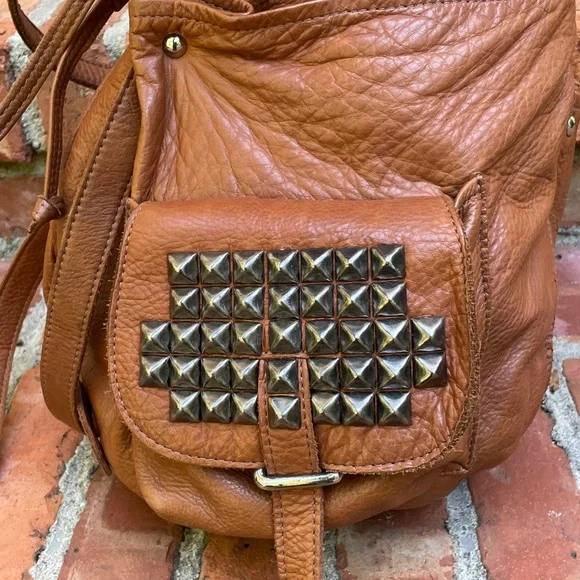 Rare Tylie Malibu Tan Leather Shoulder Bag - Picture 4 of 9